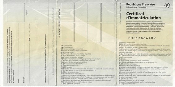 Carte Grise en France. Guide complet.​